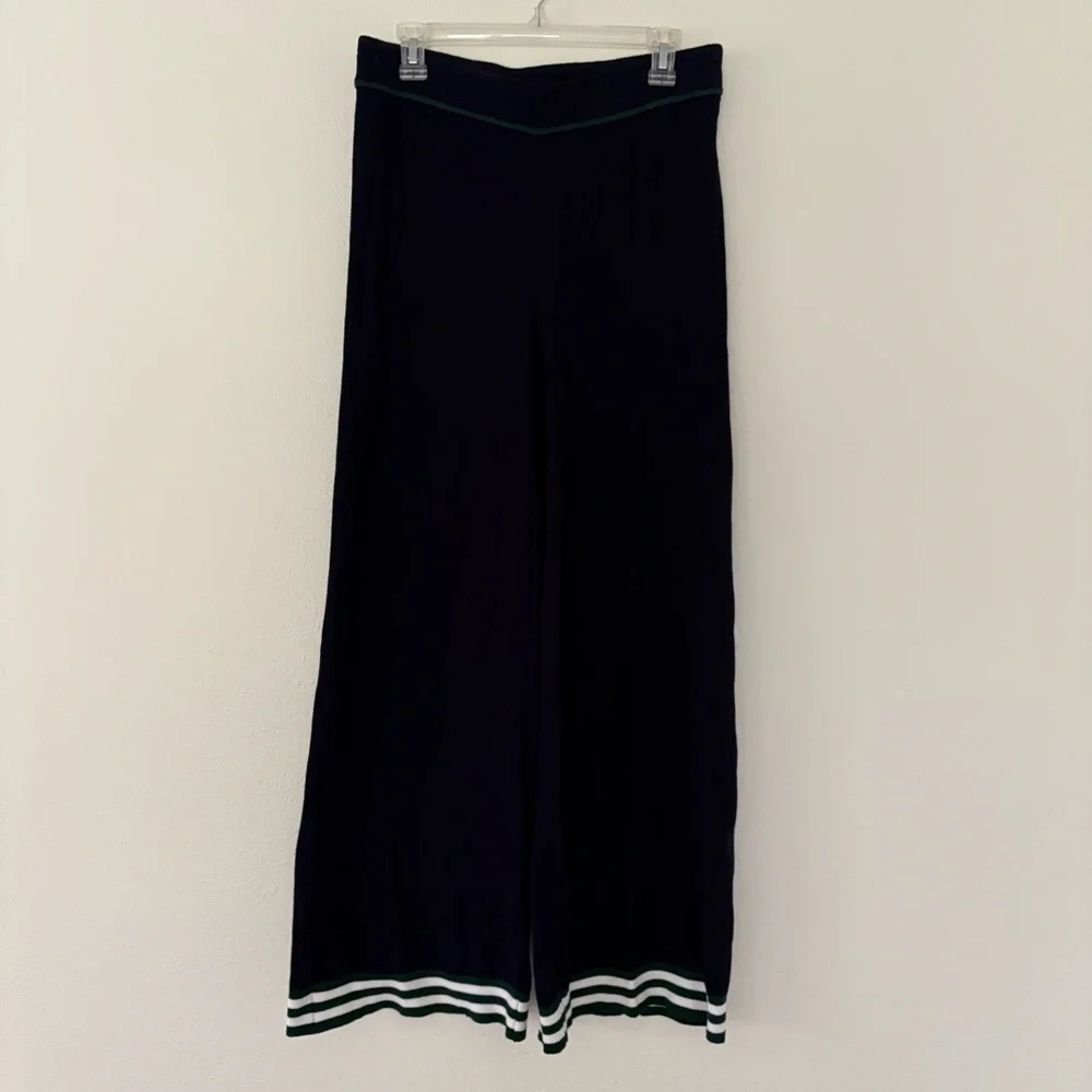 Caroline Constas Navy Pants with Striped Detail - Picture 3 of 6